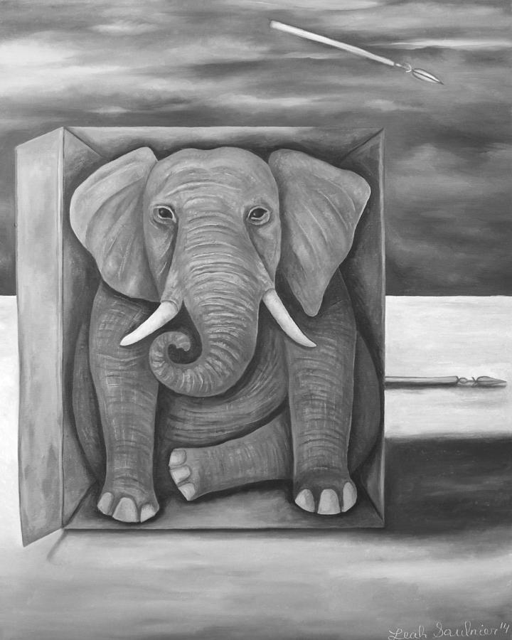 The Last Elephant edit 3 Painting by Leah Saulnier The Painting Maniac