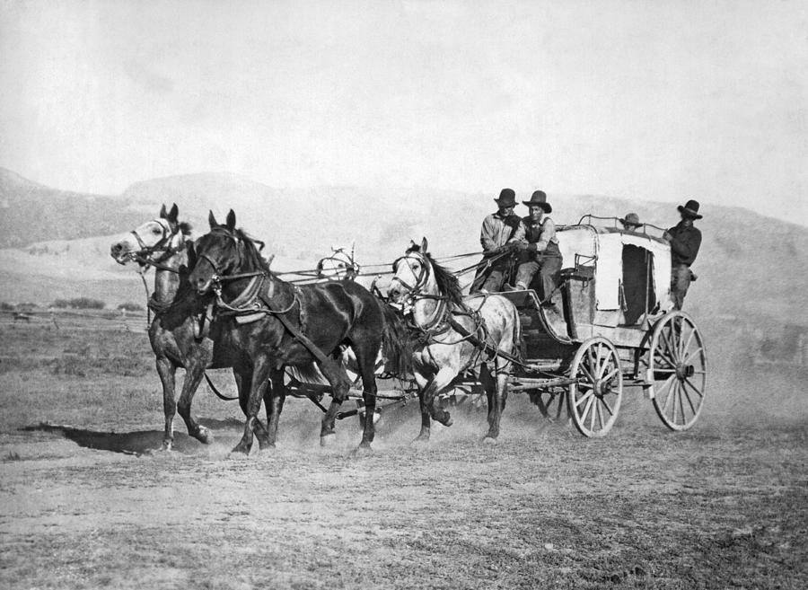 The Last Montana Stage Coach Photograph by Underwood Archives