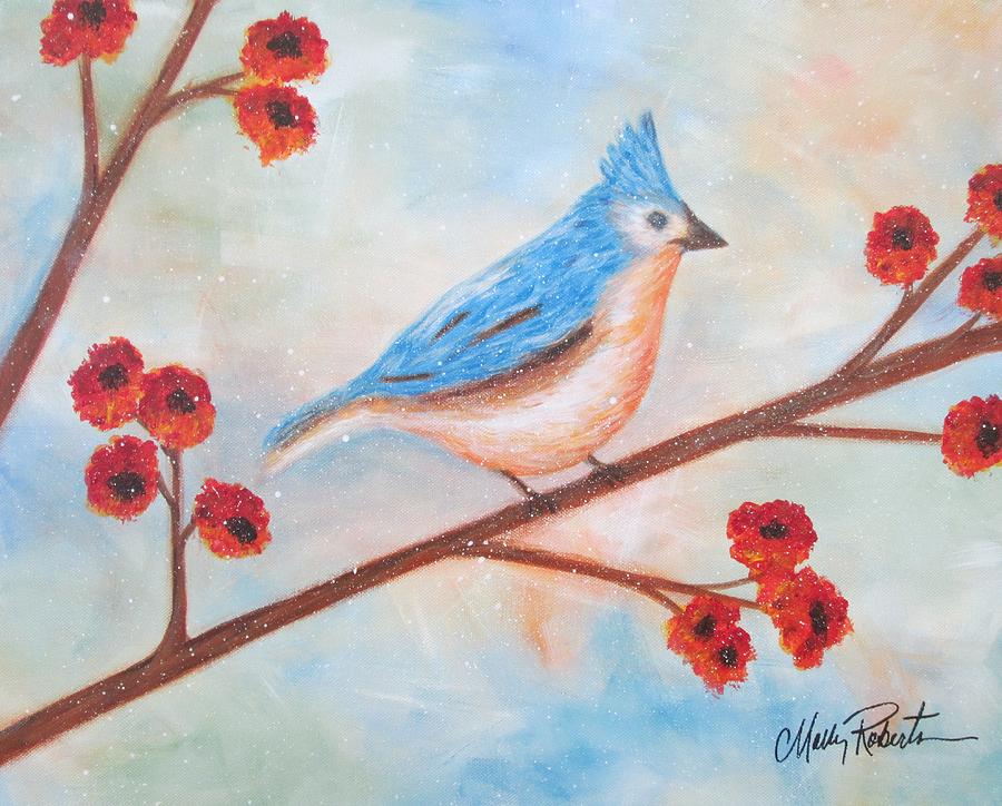 Bird Painting - The Last Of Winter by Molly Roberts