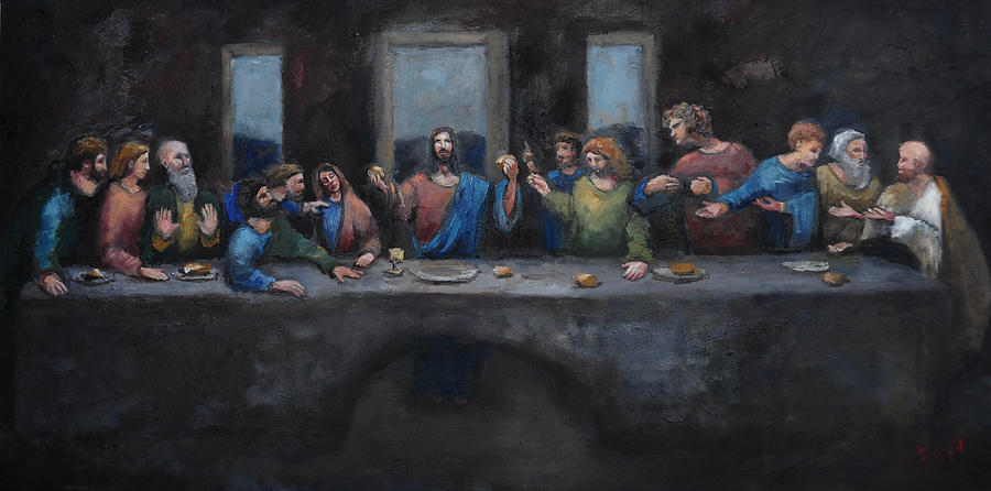Jesus Christ Painting - The Last Supper by Carole Foret