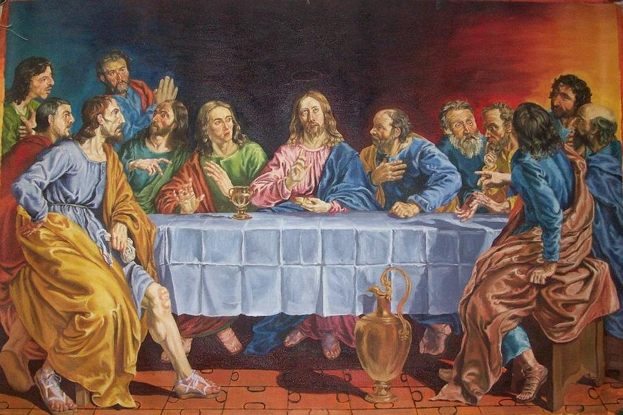 The Last Supper copied from Lois de Silvestre Painting by Regie ...