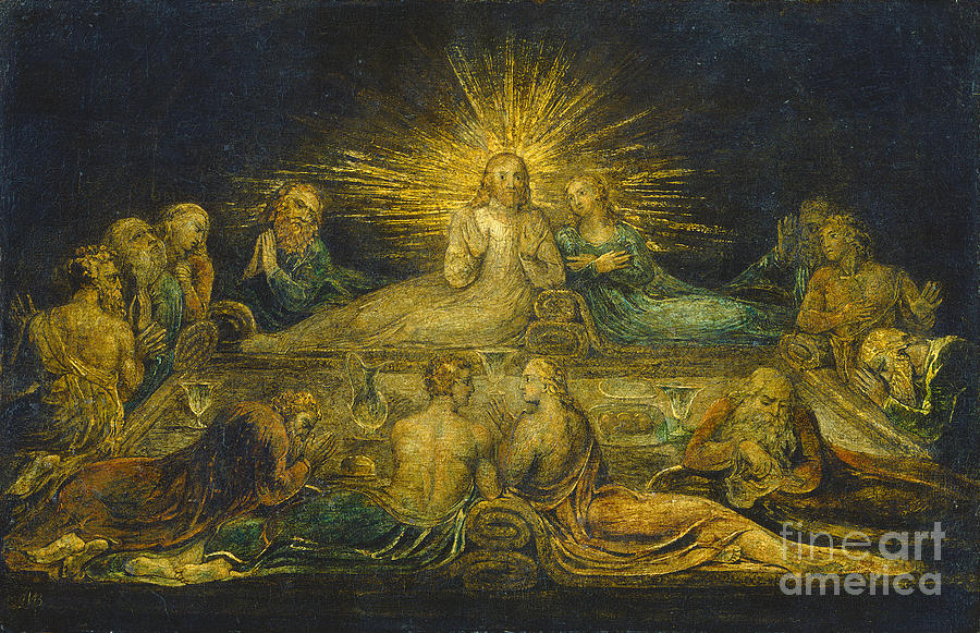 William Blake Painting - The Last Supper by William Blake