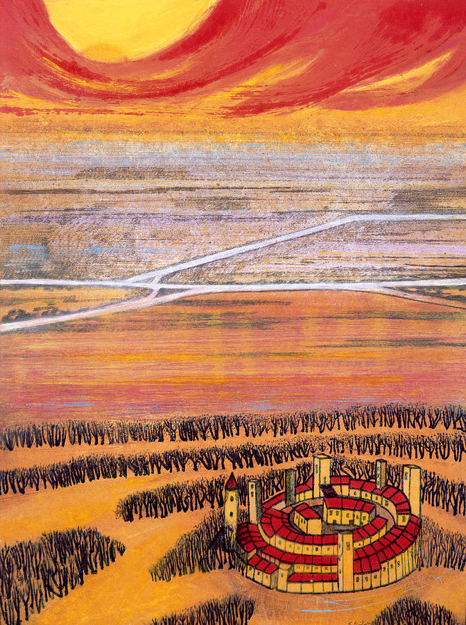Sunset Painting - The Last Town, 2006 by Silvia Pastore