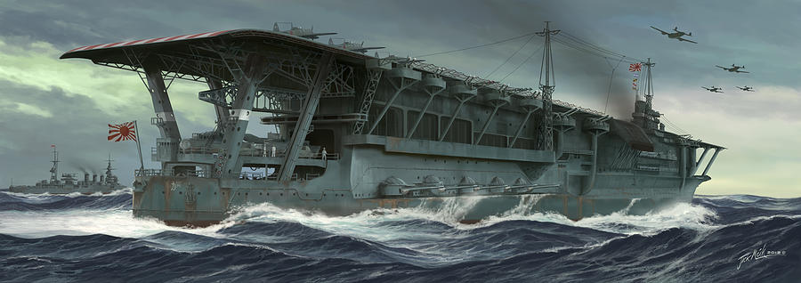 The last Voyage of the Kaga Painting by Jack Moik