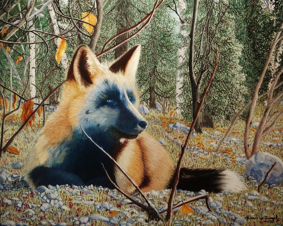 Wildlife Painting - The Last Warm rays by Laurie Cartwright