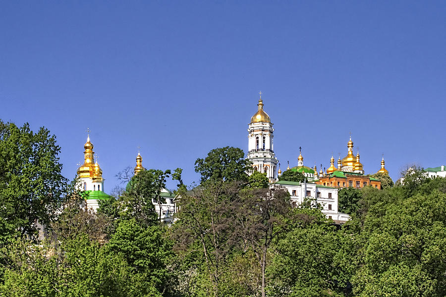 Architecture Photograph - The Lavra as seen from the Dneiper  by Matt Create