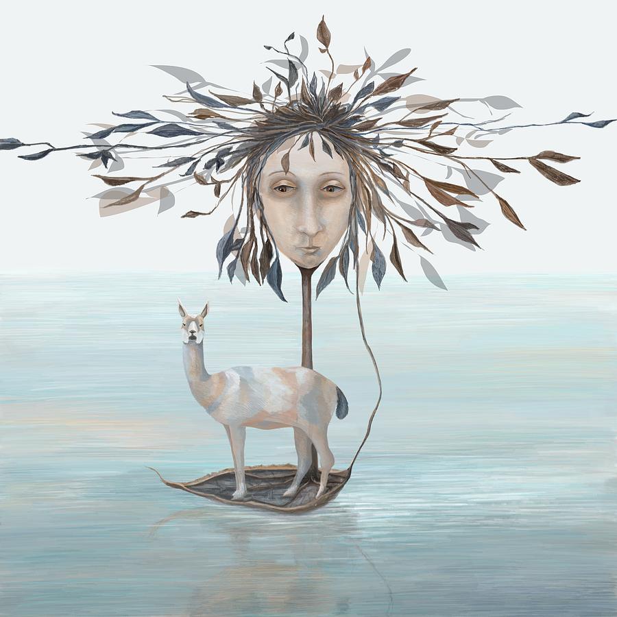 Tree Digital Art - The Leaf Boatman by Catherine Swenson