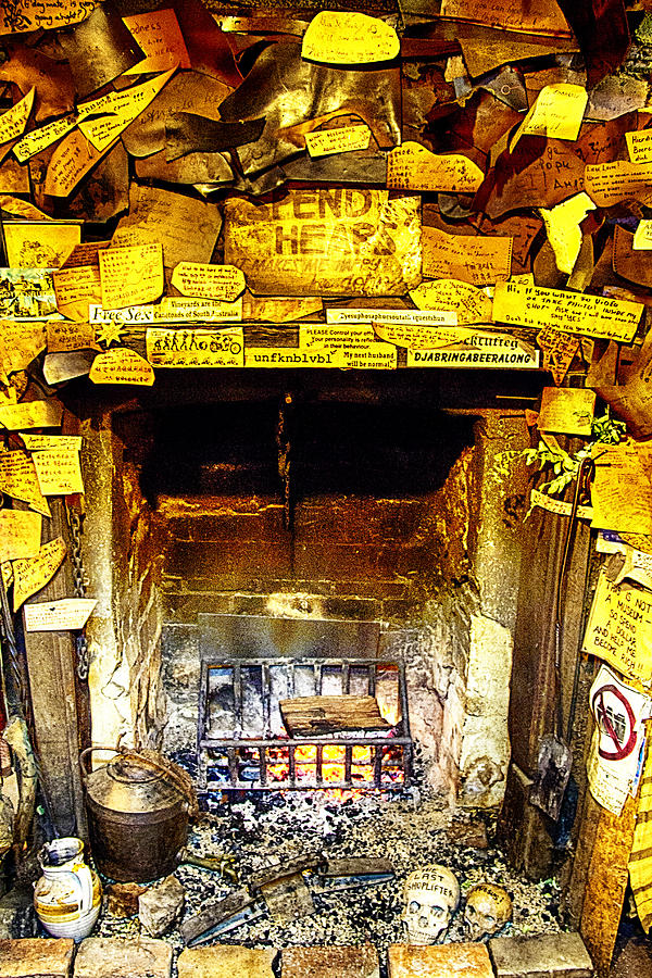 Architecture Photograph - The Leather Shop Fireplace by Douglas Barnard