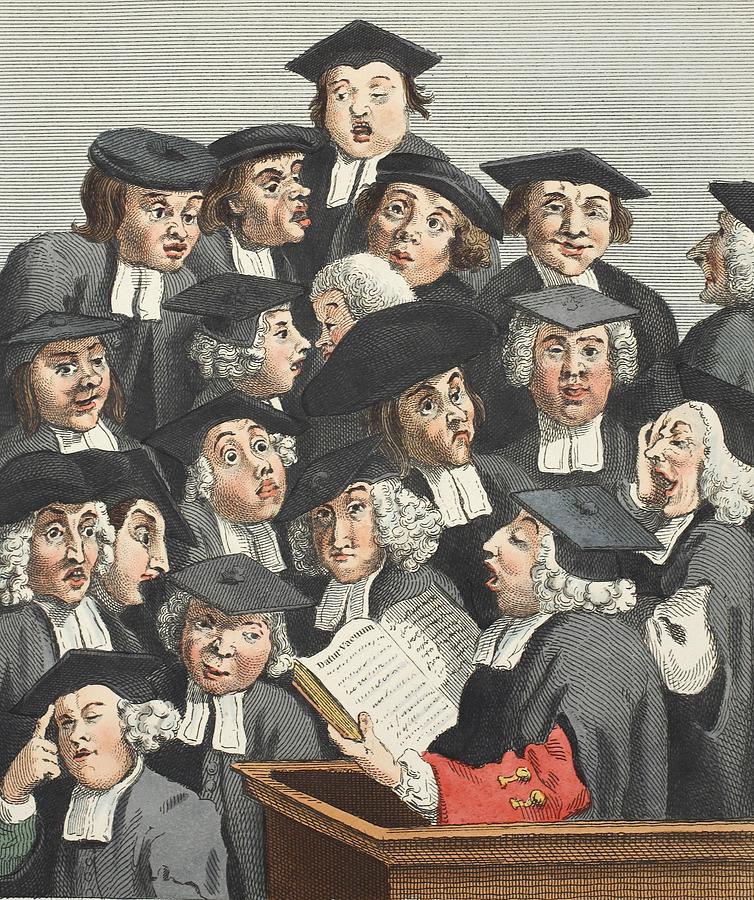 The Lecture, Illustration From Hogarth Drawing by William Hogarth