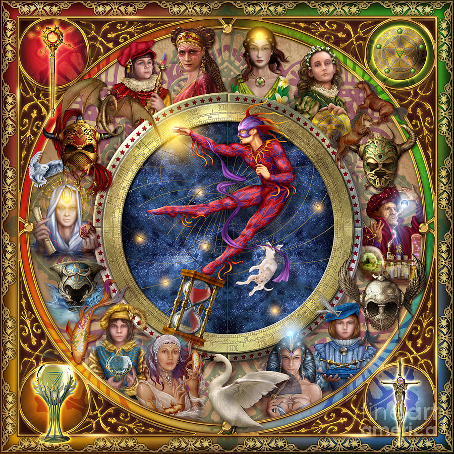 Fantasy Digital Art - The Legacy of the Devine Tarot by MGL Meiklejohn Graphics Licensing