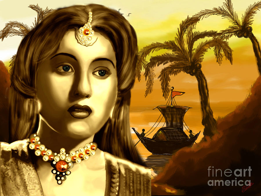 The Legend Actress Madhubala Painting