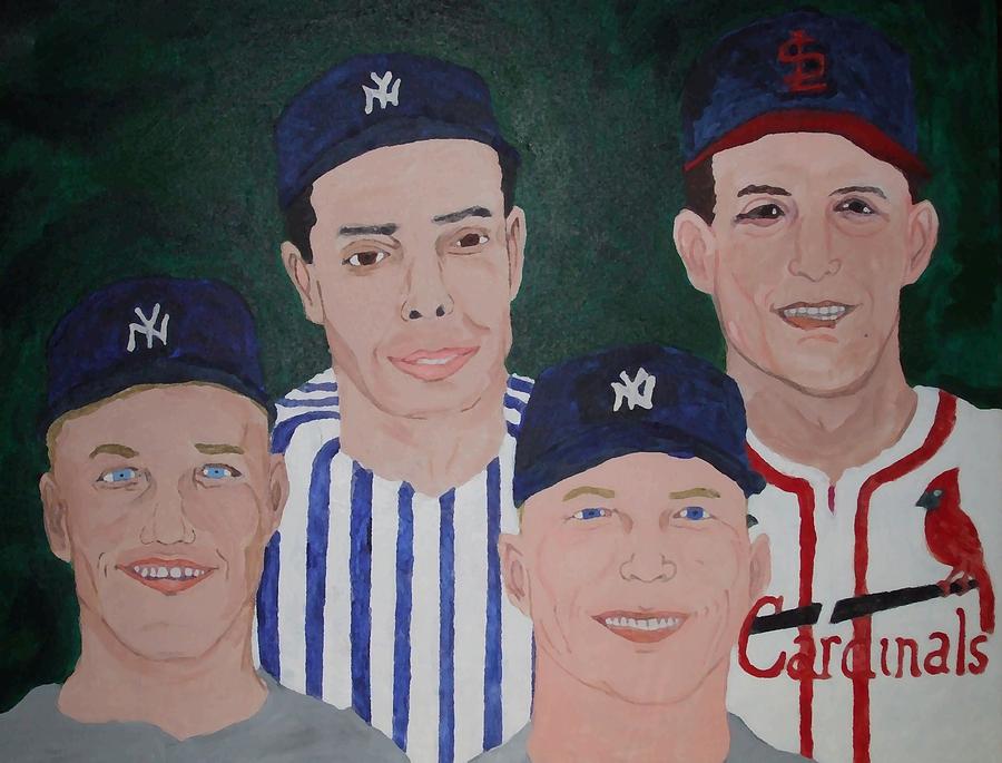 Joe Dimaggio Painting - The Legends of the Game by Pharris Art