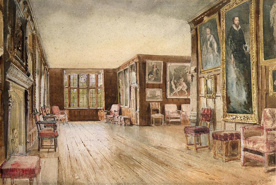 Portrait Painting - The Leicester Gallery, Knole House by David Hall McKewan