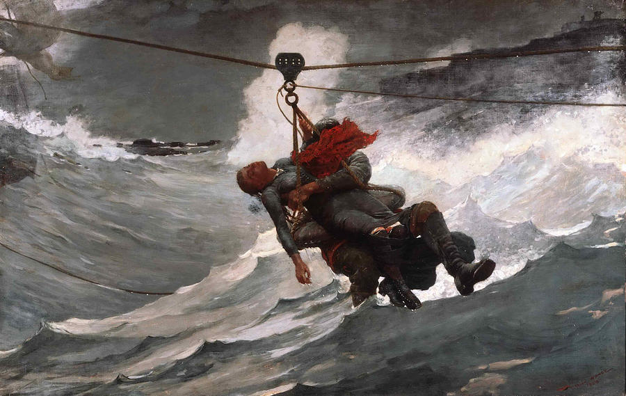 The Life Line Painting by Winslow Homer