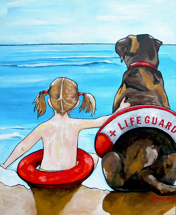 The Lifeguard Painting by Patti Schermerhorn