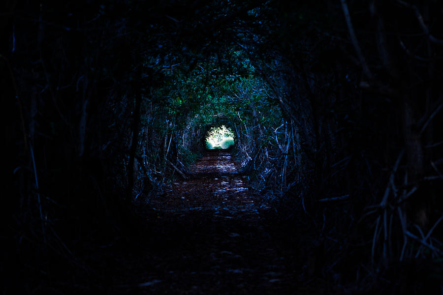 Natural Tunnel Photograph - The Light at the End by Mario Morales Rubi