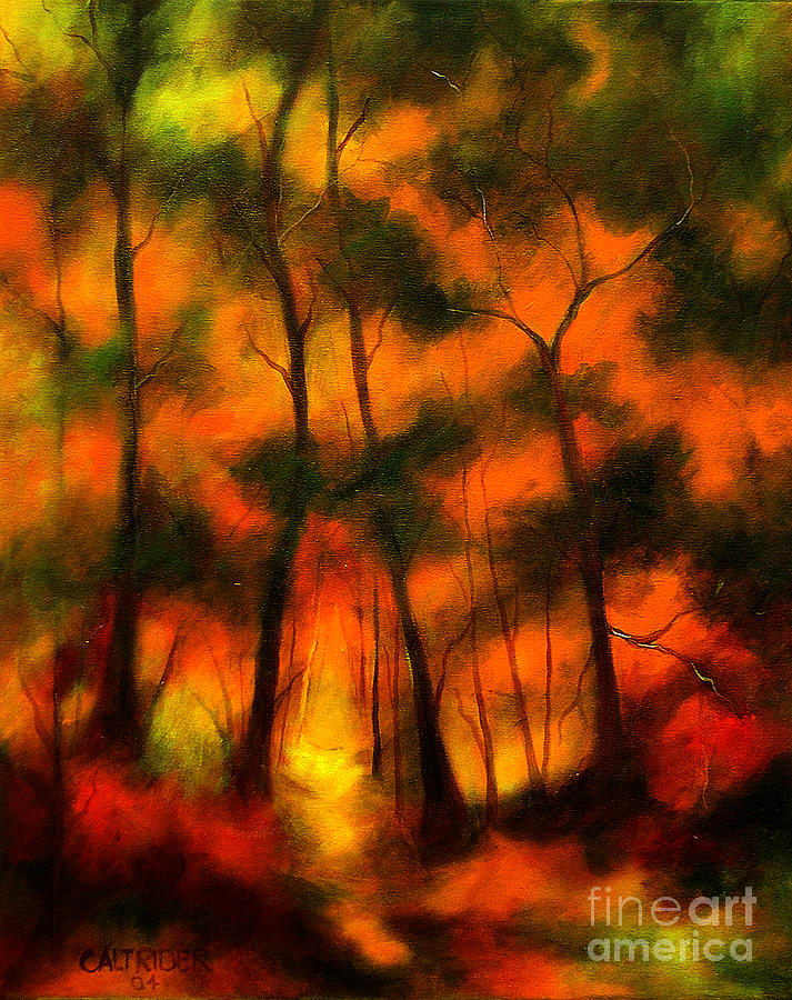 The Lighted Path Painting by Alison Caltrider
