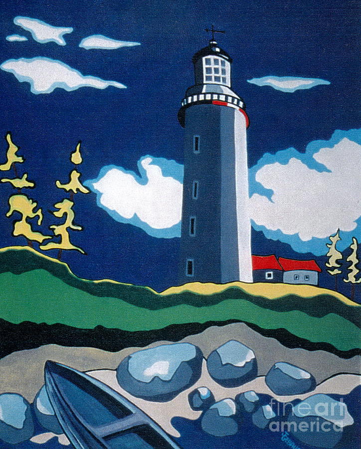 The Lighthhouse Painting by Joyce Gebauer