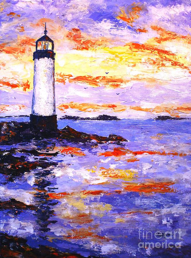 The Lighthouse Painting by Cristina Stefan
