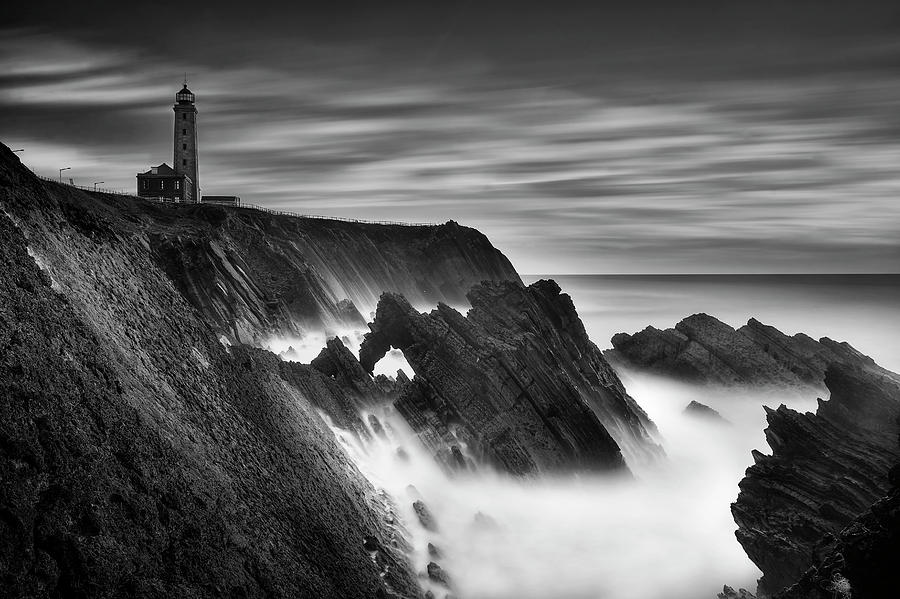 Black And White Photograph - The Lighthouse by Filipe Tomaz Silva