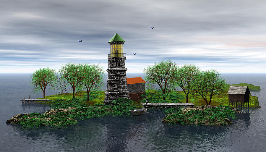 The Lighthouse Digital Art by John Junek