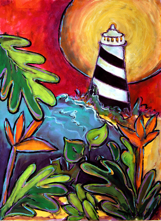 The Lighthouse Painting by Linda Holt