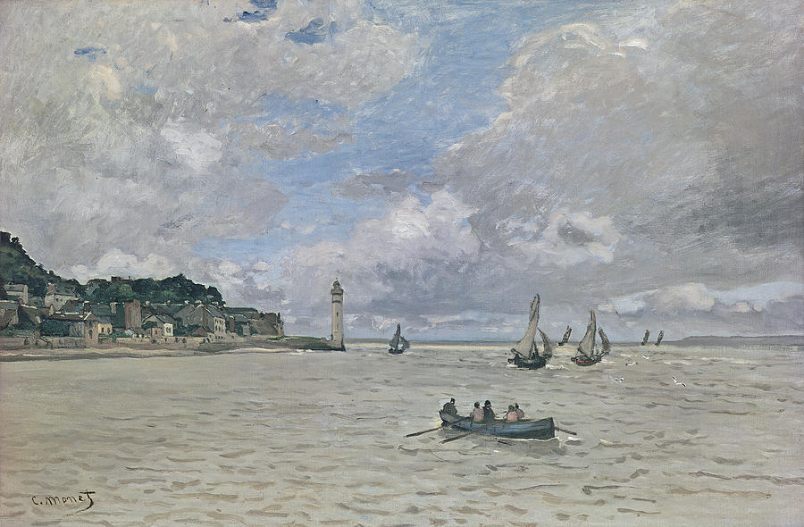 Claude Monet Painting - The Lighthouse Of The Hospice Honfleur, 1864  by Claude Monet