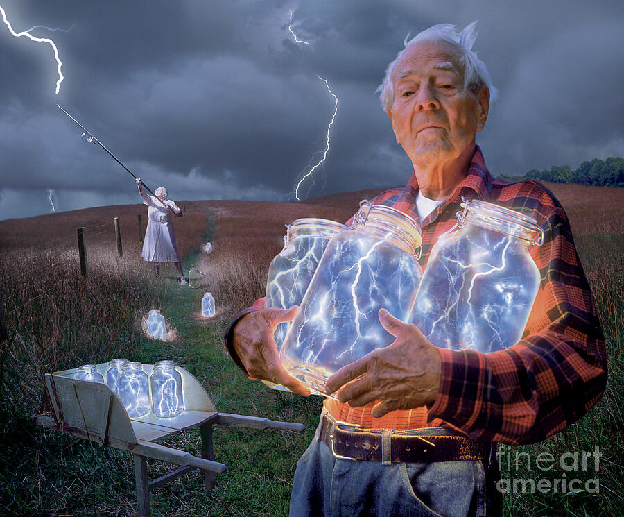 Fantasy Photograph - The Lightning Catchers by Bryan Allen