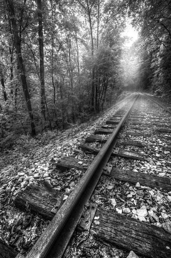 Mountain Photograph - The Line in Black and White by Debra and Dave Vanderlaan