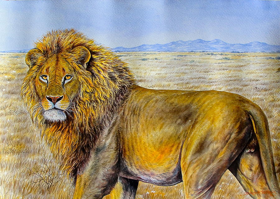 The Lion Rules Painting by Joseph Thiongo