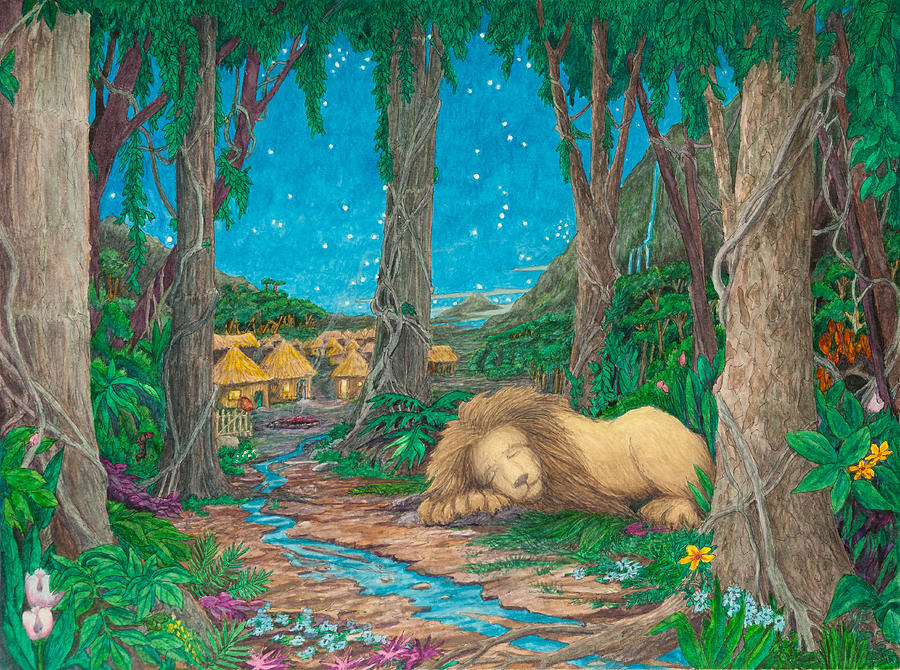 The Lion Sleeps Tonight ... Painting by Matt Konar