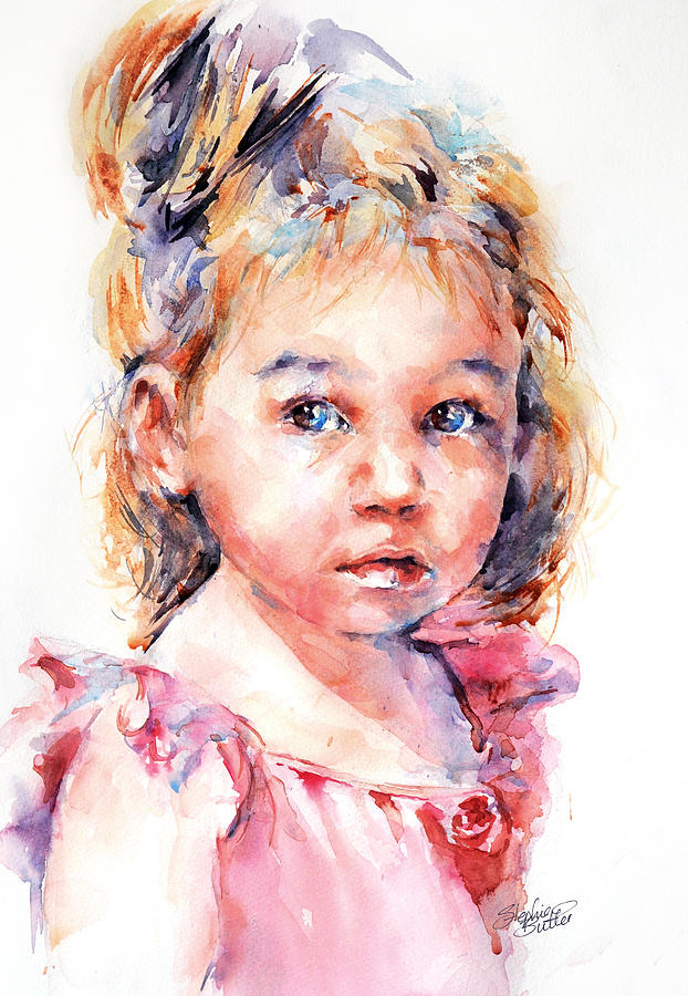 Portrait Painting - The Little Ballerina by Stephie Butler