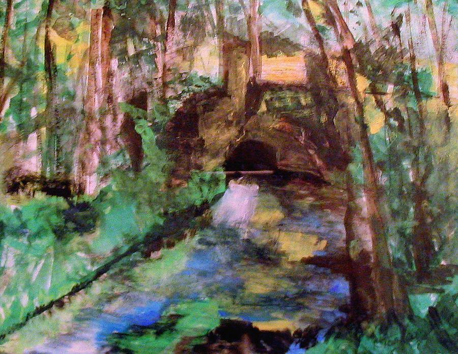 Landscape Painting - The Little Bridge Pontoise by Rick Todaro