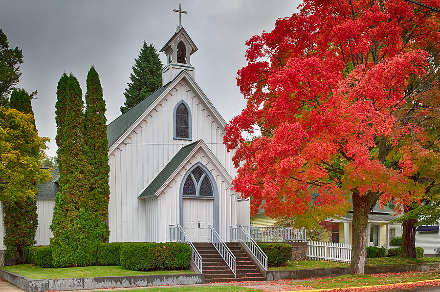 The Little Church Shines Bright Photograph by John M Bailey