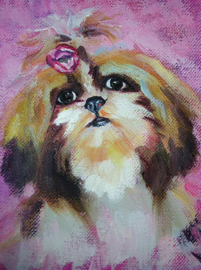 The Little Dog Princess Painting by Carol Jo Smidt