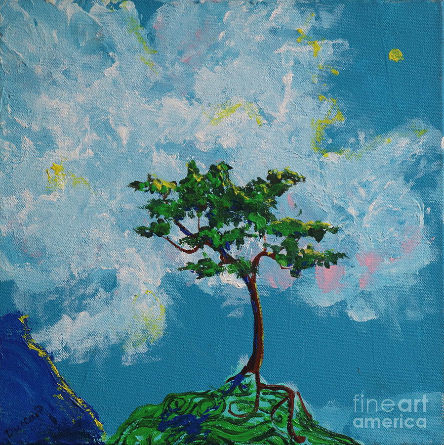 The Little Grove - Little Tree Painting by Stefan Duncan
