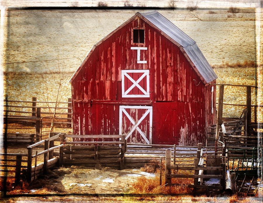 Barn Photograph - The Little Red Barn by Image Takers Photography LLC - Laura Morgan