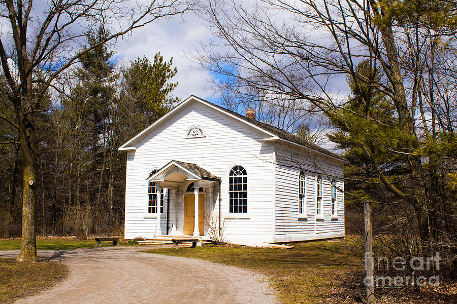 The Little White Church In The Woods - Episcopal Methodist 1854 Photograph by Barbara McMahon