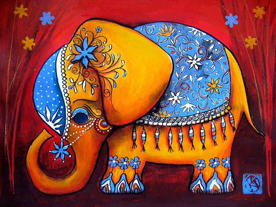 The Littlest Elephant Painting by Karin Taylor