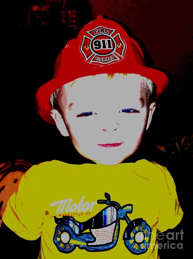 The Littlest Fireman Photograph by Brigitte Emme