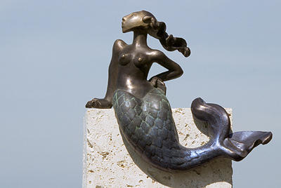 Mermaid Sculpture - The Littlest Mermaid by Nina Winters