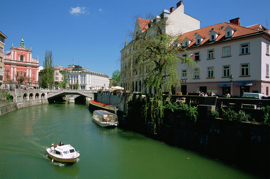 The Ljubljanica River Flowing Photograph by Nick Lambert - Fine Art America