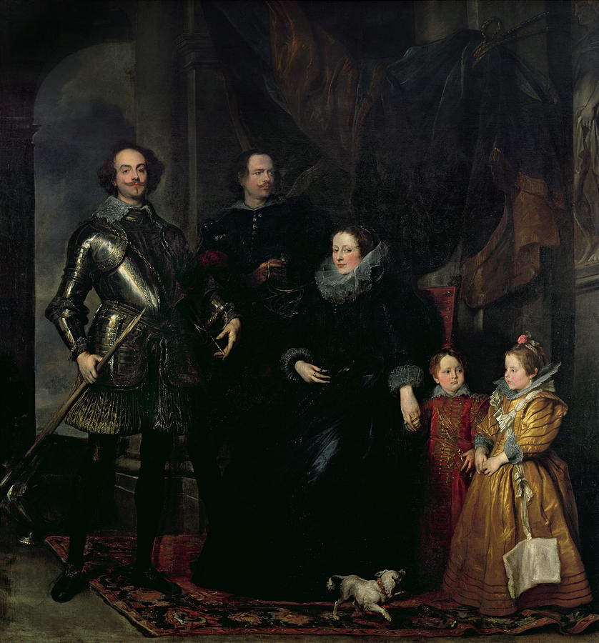 Portrait Photograph - The Lomellini Family, C.1626-27 Oil On Canvas by Anthony van Dyck