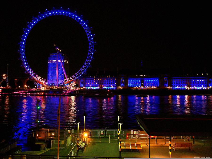 The London Eye By Night Photograph By Andrew Crayford - Fine Art America