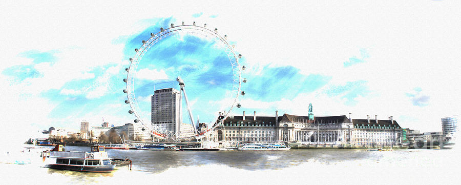 The London Eye Digital Art by Roger Lighterness