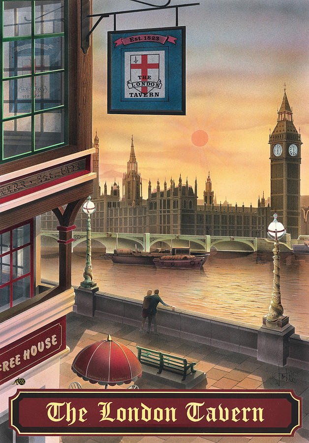 Beer Painting - The London Tavern by MGL Meiklejohn Graphics Licensing