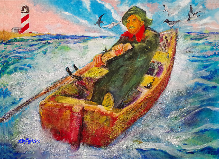 The Lone Boatman Painting by Seth Weaver