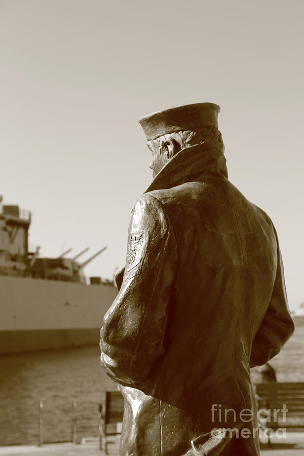 The Lone Sailor Sculptor  Photograph by Dwight Cook