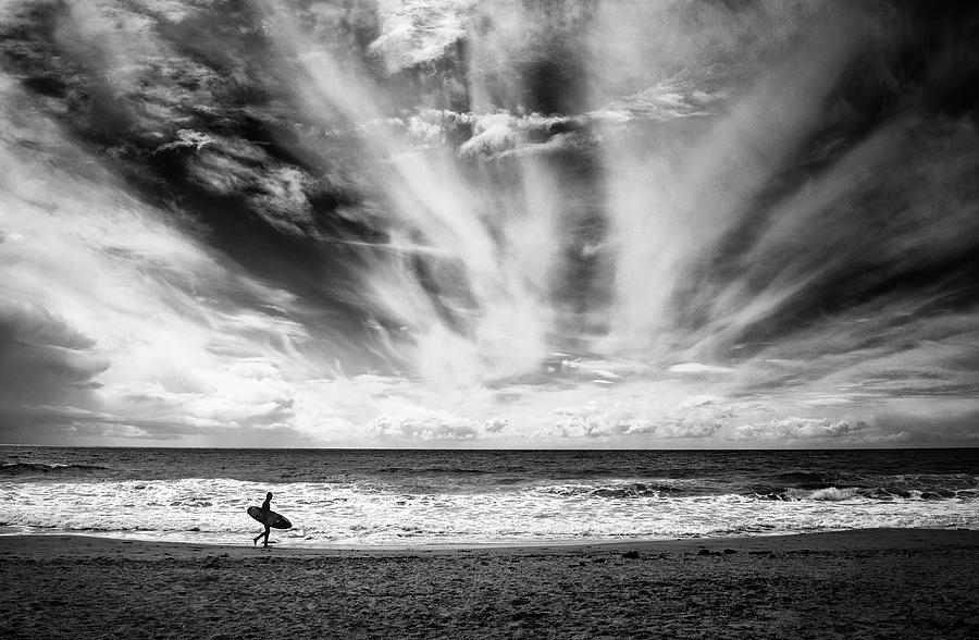 Tarifa Photograph - The Loneliness Of A Surfer by Lorenzo Grifantini