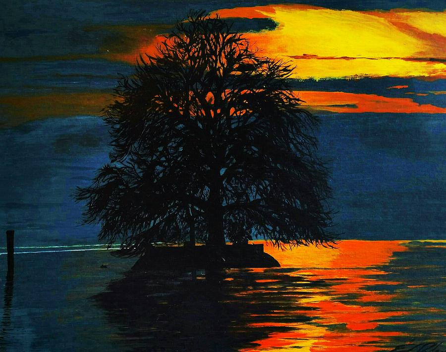 The Lonely Tree Painting by Edward Pebworth